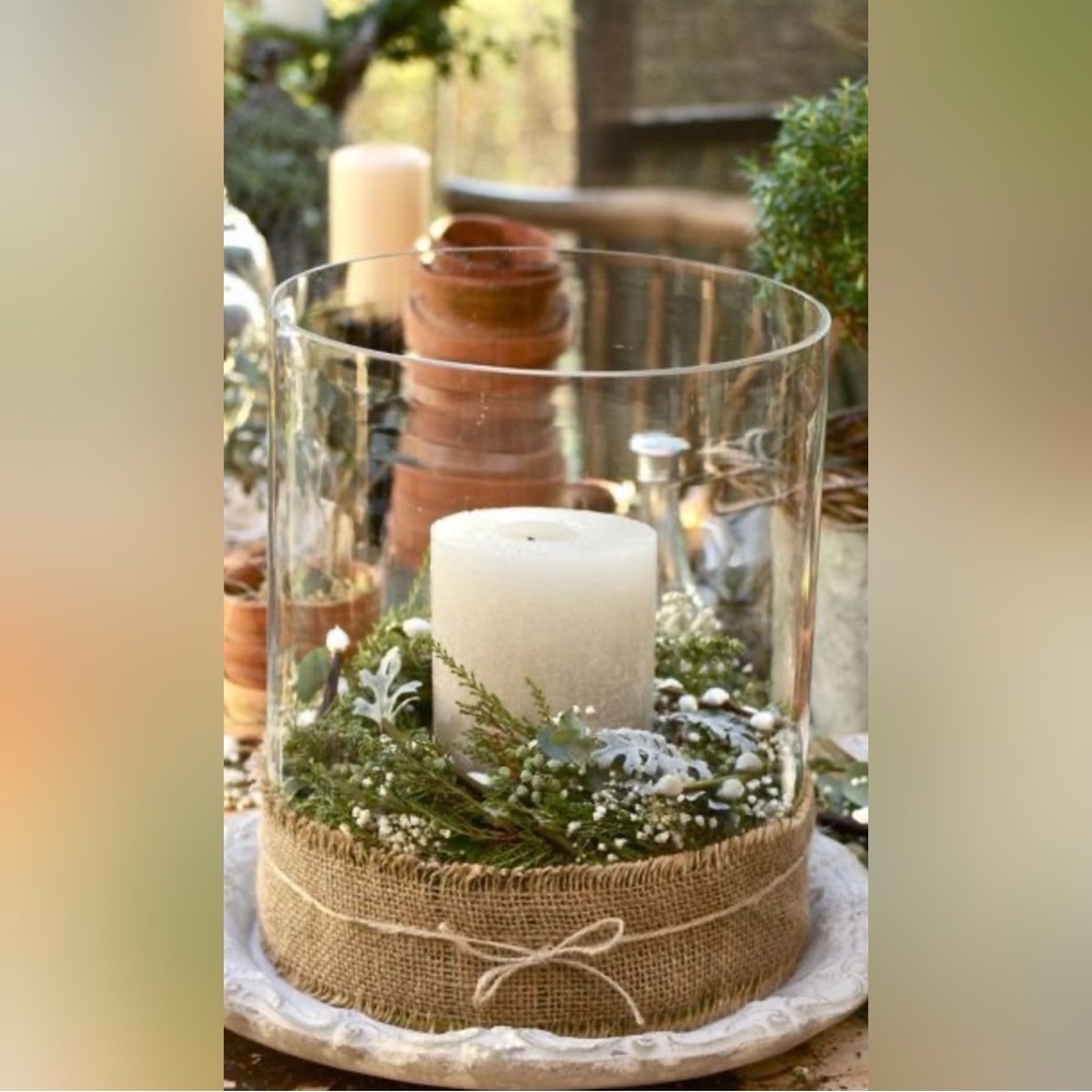 8" Glass Cylinder Vase